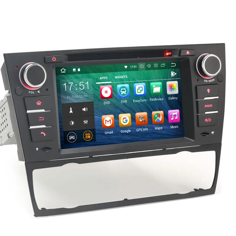 Best 7" Android 9.0 Pie OS Car DVD Multimedia GPS Radio for BMW E90 2005-2012 E91 2005-2012 E92 2006-2013 E93 2007-2013 M3 2007-2012 5