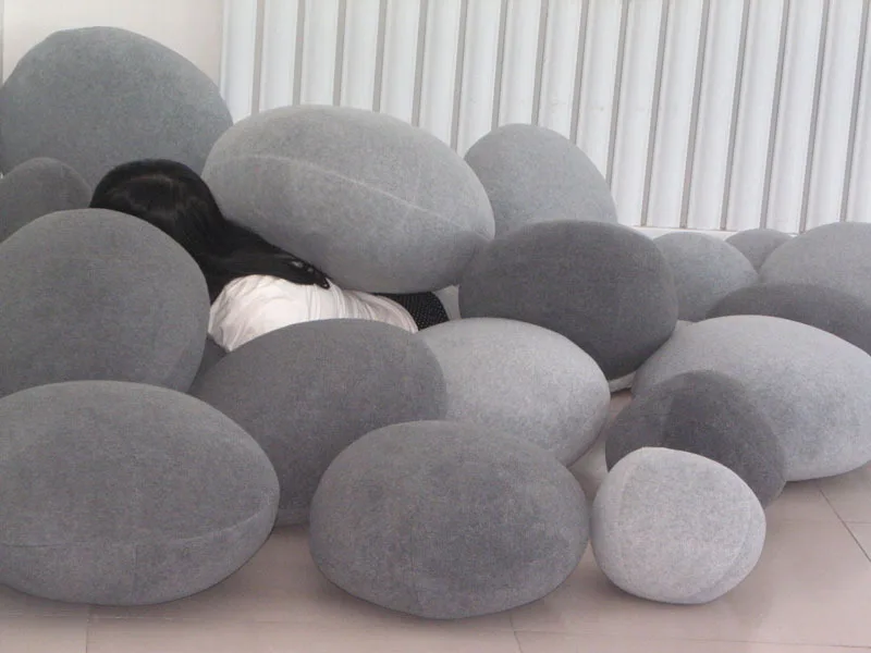 Pure color stones Pillow