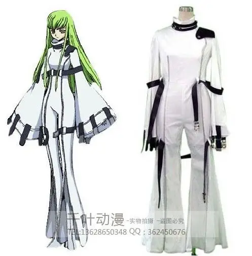 Code Geass C.C. CC White Suit Cosplay Costume