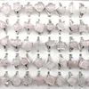 Fashion Natural Rose Quartz Crystal Rings Women's Jewelry 50pcs Wholesale 1
