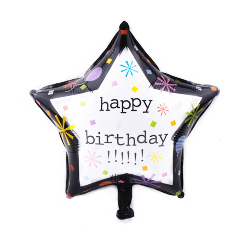 Hdbfh Новинка 18-дюймовые Круглый с днем рождения воздушные шары День рождения украшения игрушки шары высокое качество - Цвет: A