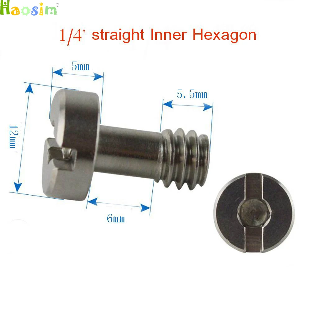 1/" прямой внутренний шестигранный винт для камеры штатив монопод быстросъемная плита основание установка
