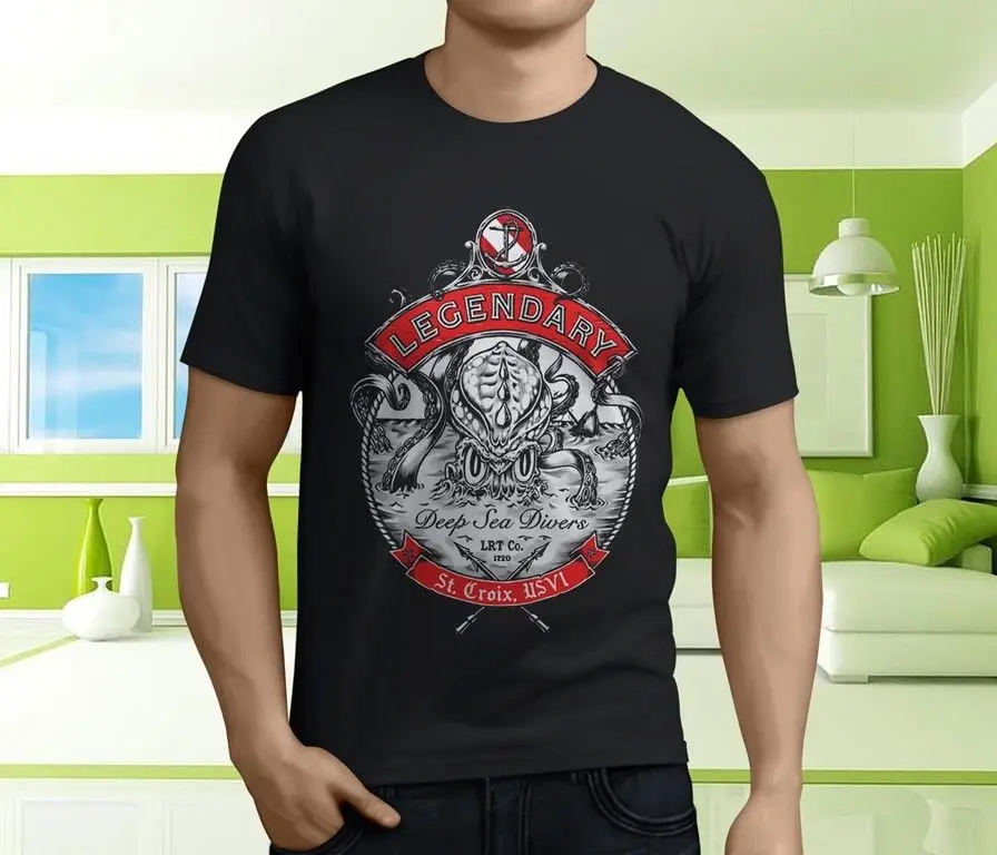 

New Cool Kraken Salt Life Style Men's Black T-Shirt Size S-3XL