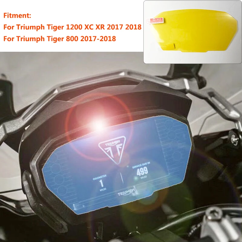 

Free Shipping Motorcycle Cluster Screen Scratch Protection Film Dashboard Cover Guard for Triumph Tiger 1200 XC XR 800 2017 2018