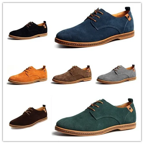 NEW 2014 Suede European style genuine leather Shoes Men's oxfords ...