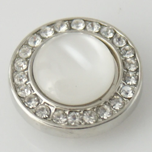 Ginger 20MM clear rhinestone snap button pure interchangeable pearl