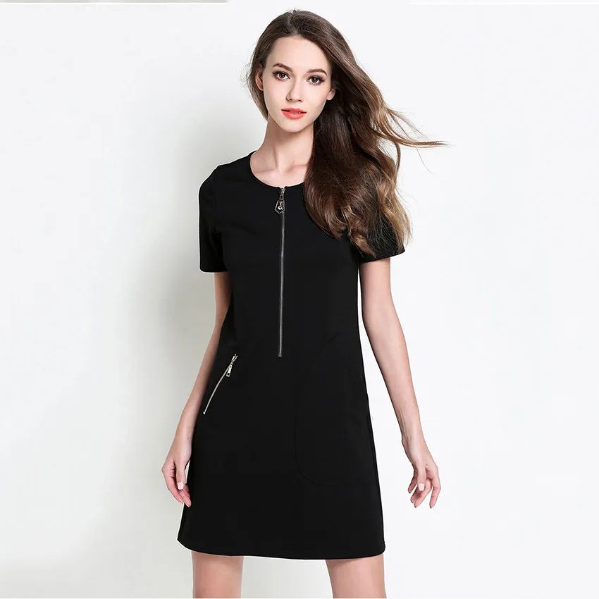 schwarzrot frauen kurzarm sommer 5xl M plus verschluss 2018 minikleider gre dress elegante hochwertige mode frau rei roCdxBe