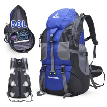 

Outdoor Backpack Camping Bag Waterproof Mountaineering Hiking Travel Backpacks Sport Fishing Climbing Hike Large 50L Rucksack
