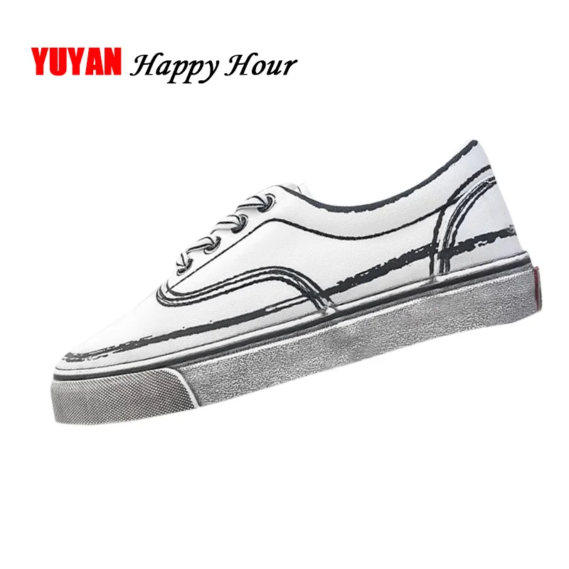 

Doing Old Shoes Men Street Shoes Cool Fashion Brand Sneakers Low top Mens Casual Shoes Black White A555