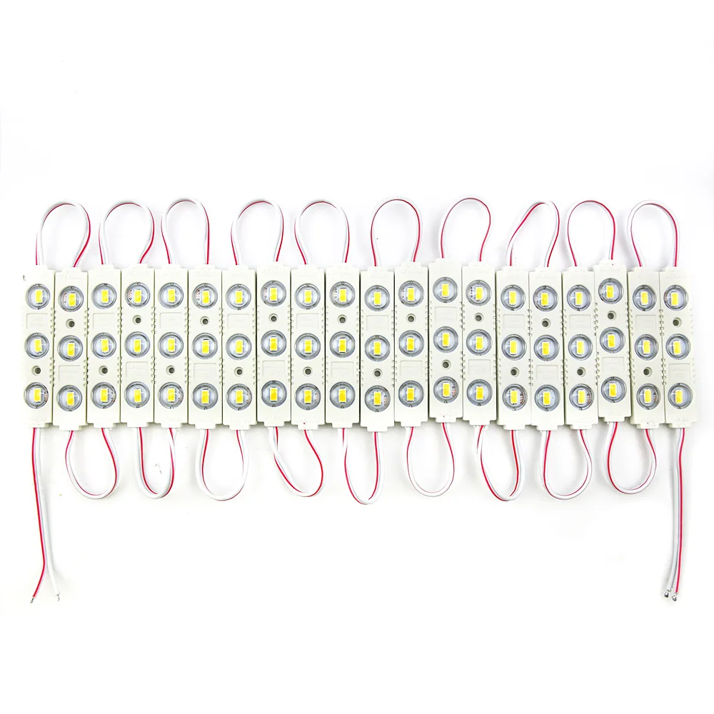 20Pcs 5730 LED Module DC12V 3LEDs Waterproof Outdoor Advertising Light Lamp Backlight for Billboard Warm White Red Green Blue Yellow (39)