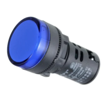 

AC 220V LED Pilot Indicator Light Signal Lamp Black Blue