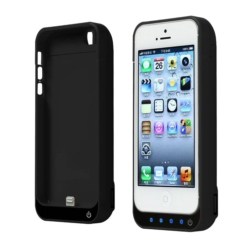 

Battery Charger Case 4200mah New Rechargeable Viewing Stand External Battery Pack Backup Chargering Case for iPhone 5/5C/5S/SE