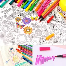 Дети живопись воды Цвет карандаши 12/24/36 Цвет не токсичен, безопасен для окружающей среды, ручка для каракулей, школьные маркеры принадлежности ручка