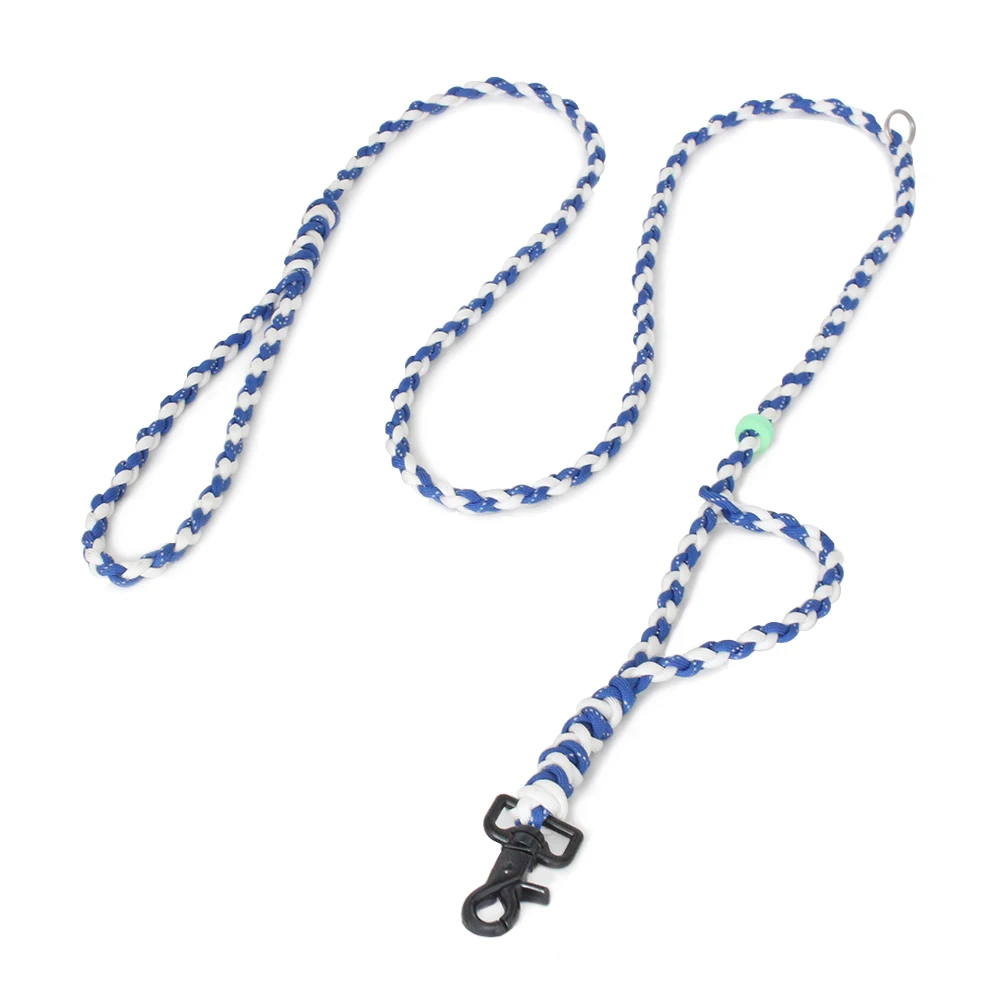 

PSKOOK Reflective Paracord Adjustable Dog Leash Two handles 6FT Two Strands Dog Leads Basic Collar For Dogs Pet Accessories