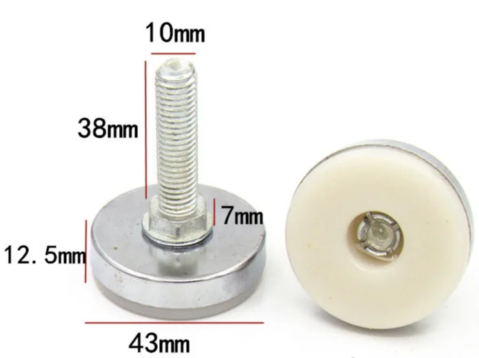 

10x43x38mm Micro adjustment screw adjust foot stepping foot nail and chairs