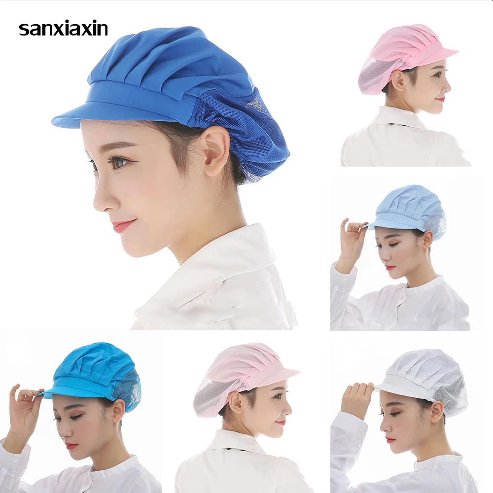 

New Men Women Chef Hat Restaurants Accessories Dustproof Cooking Cap Breathable Hotel Cook Cap Work Uniform Elastic Kitchen Hat