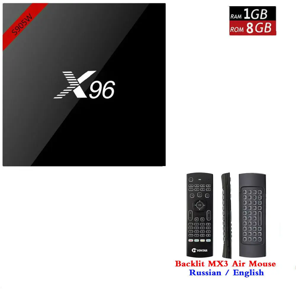 Yojia 4K медиаплеер X96w Смарт ТВ приставка Android 7,1 Amlogic S905w 1 ГБ/8 ГБ 2 ГБ/16 ГБ X96 ТВ приставка X96w приставка DLNA - Цвет: 1G8G MX3