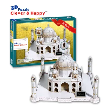 

Candice guo! 3D puzzle clever & happy paper model DIY assemble toy India Taj Mahal birthday Christmas gift 1pc