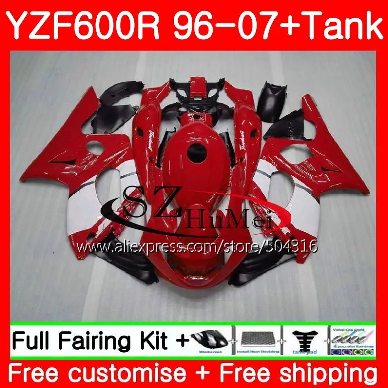 

Fairing For YAMAHA Thundercat YZF 600R 02 03 04 05 06 07 65SH21 YZF-600R red white YZF600R 2002 2003 2004 2005 2006 2007 Body