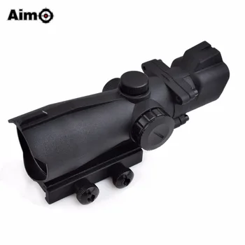 

Aim-O Tactical 2x42 Red Green Dot Rifle Scope reddot 2x Magnification Aiming Device for gun AO3046