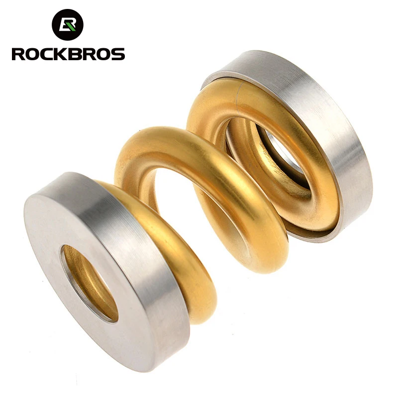 ROCKBROS Bike Shocks Titanium Brompton Bicycle Rear Coil Spring Suspension Outdoor Sports MTB Mountain Road Cycling Parts