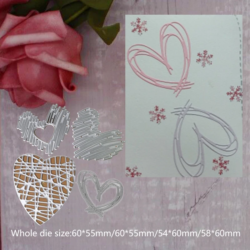 

2019 new love Heart Metal Cutting Dies Craft Die Cut For DIY Scrapbooking stamp and die Paper Cards Decoration Embossing stencil