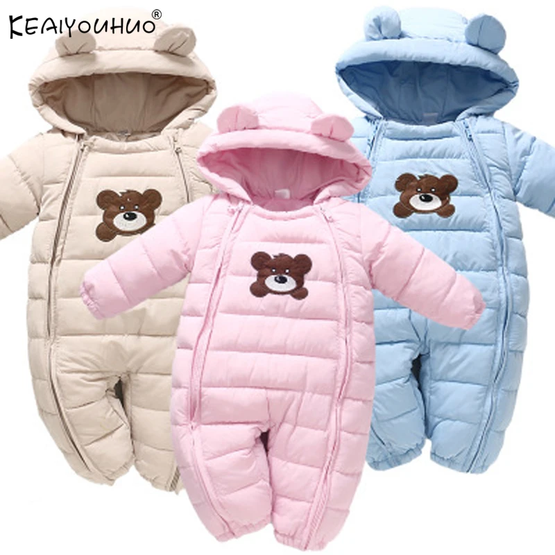 Зимние комбинезоны для маленьких мальчиков; пальто; куртки с длинными рукавами; комбинезоны с капюшоном для маленьких девочек; пальто для младенцев; Верхняя одежда для новорожденных; одежда для малышей