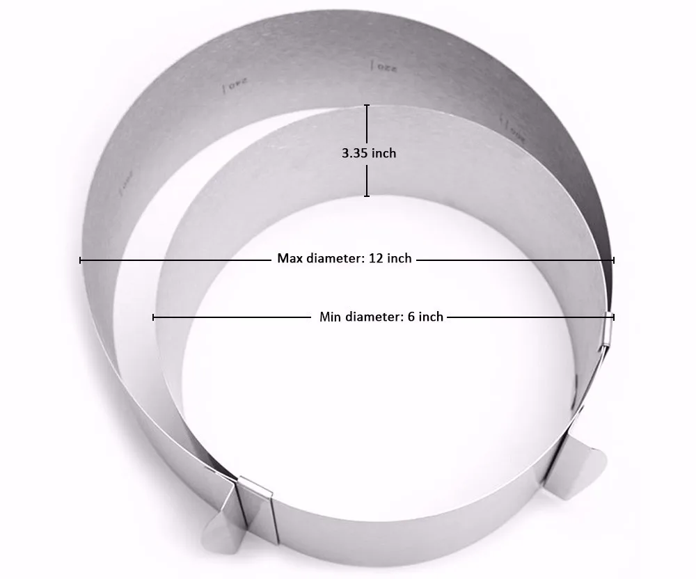 Выдвижной из нержавеющей стали круг мусс кольцо выпечки набор инструментов торт плесень размер Регулируемая форма для выпечки