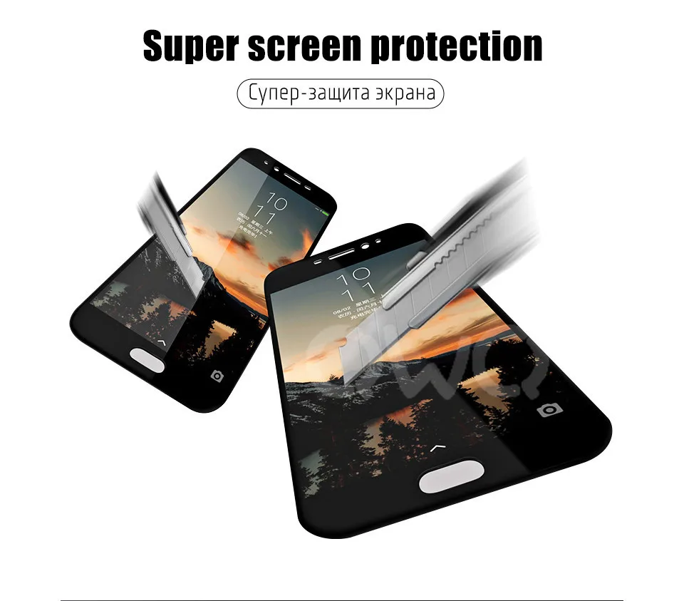 Full Cover Tempered Glass For Meizu M5S M5C M5 Note Screen Protector For Meizu M6S M6 Note Pro 6 Pro 7 Plus Explosion protection film 1