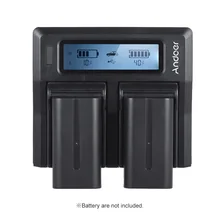 NP-F970 Dual Channel Digital Camera Battery Charger w/ LCD Display for Sony NP-F550/F750/F950/ NP-FM50/FM500H/QM71