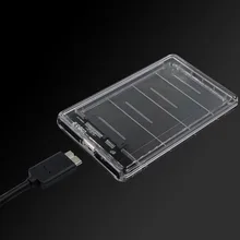 Прозрачный чехол для жесткого диска 2,5 дюймов USB3.0 to Sata 3,0 без инструментов 5 Гбит/с Поддержка 2 ТБ UASP протокол жесткий диск корпус caddy
