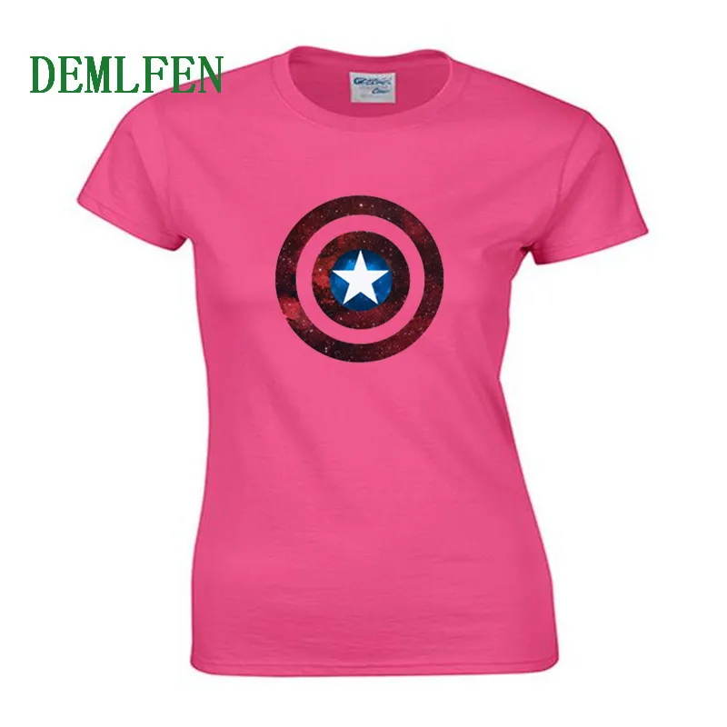 Щит космическая футболка Капитан Америка щит Civil War тройники футболки с 3D-принтом женщин Marvel Мстители железные топы футболки для девочек