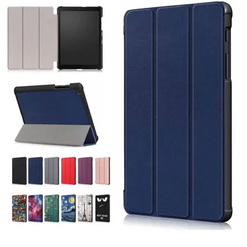 

Slim 3-Folder Magnetic Flip Stand Leather Funda Capa For Samsung Galaxy Tab A 8.0 2019 SM-T290 T295 T297 8.0" Coque Cover Case