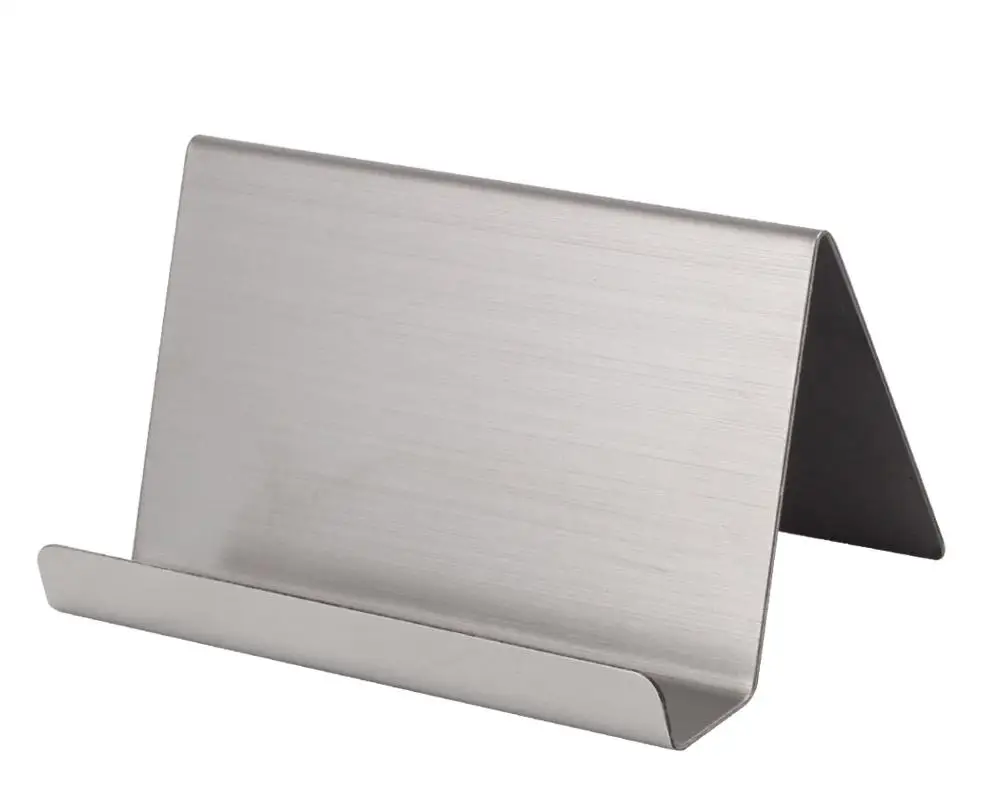 

Stainless Steel Business Name Card Holder Stand Wallet Display Rack Multicolored Metal Display Desktop Table Stationery Rack