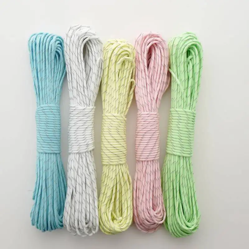 مضيئة Paracord 550 100FT المظلة الحبل الحبل حبل 7 السواحل النوى في الهواء الطلق تسلق التخييم خيمة بقاء اكسسوارات مضيئة Paracord 550 100FT المظلة الحبل الحبل حبل 7 السواحل النوى في الهواء الطلق تسلق التخييم خيمة بقاء اكسسوارات