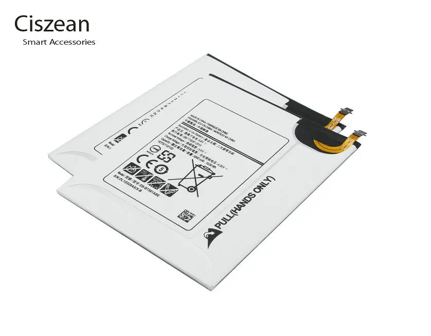 Ciszean 1 шт. EB BT561ABE 5000 мАч Сменный аккумулятор для Samsung Galaxy Tablet Tab E T560 SM T565 T561|battery for