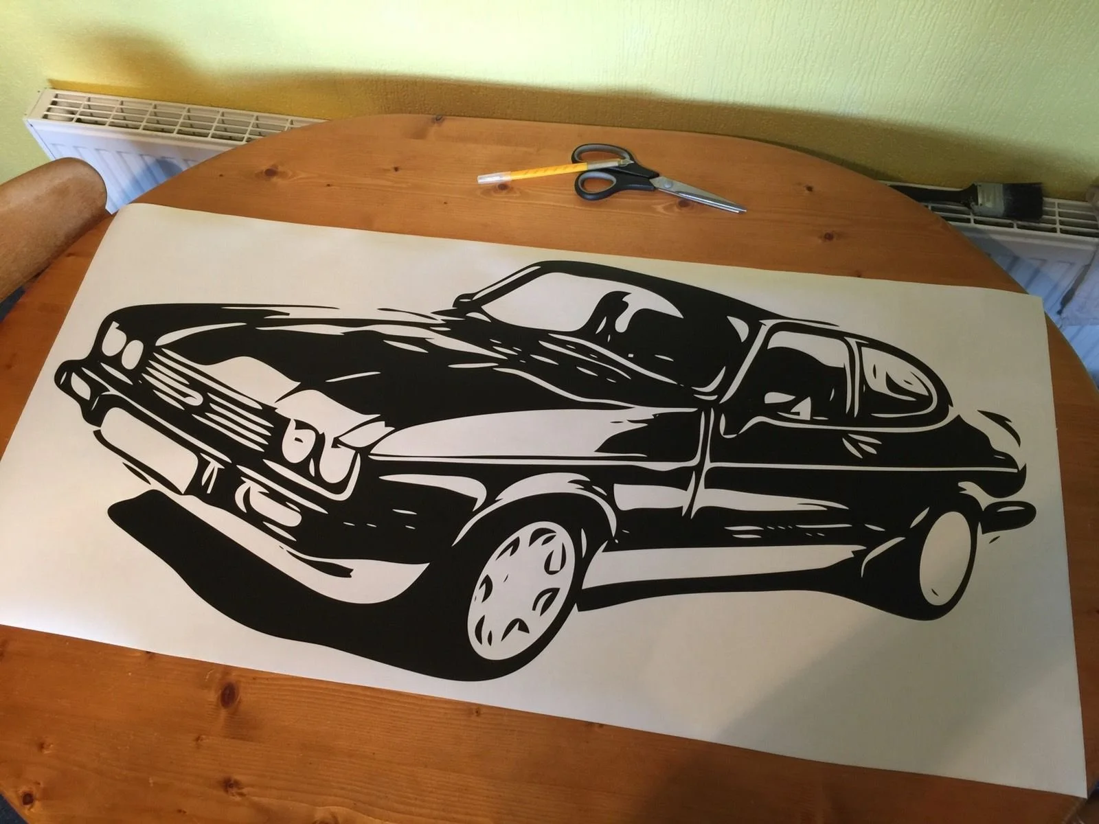 Для Ford Capri ретро человек пещера массивная настенная художественная виниловая
