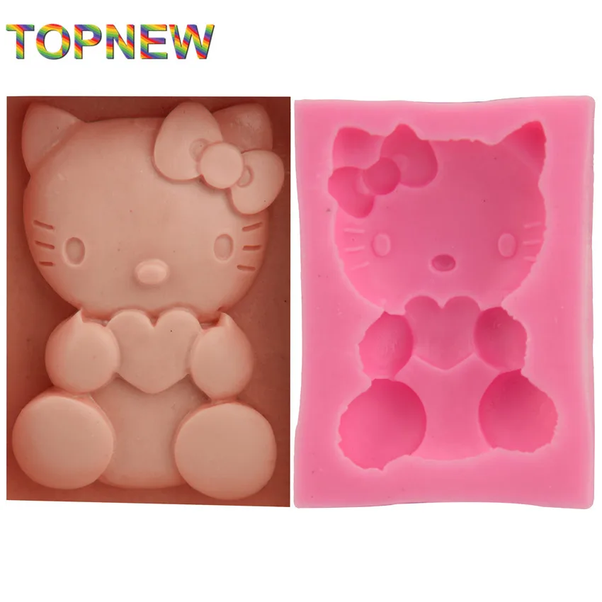 

DIY Cake Decorating Tools Hello Kitty Shape Silicone Baking Pan Fondant Chocolate Candy Mould C1873