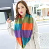 2023 New Fashion Female Scarf Warmer Knitted Colorful Scarves Neck Set Student Lover Autumn Winter Wool Collar Free Shipping 5