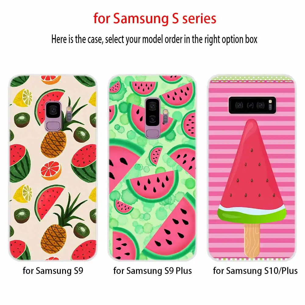 Чехол с изображением фруктов арбуза граната для Samsung Galaxy S8 S9 S10 S20 S30 Plus Uitra Lite Cover S10E