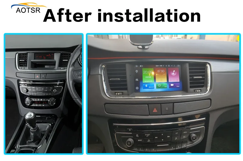 Clearance 4+32GB Android 8.0 Car DVD player GPS navigation radio Stereo For PEUGEOT 508 2011-2017 BT Wifi auto multimedia player headunit 3