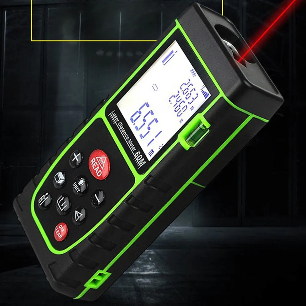 Laser Range Finder Rangefinder Digital Laser Distance Meter 60M Laser Ruler Roulette Tester Tool