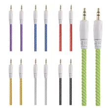 Redbearlin 500 шт., длина 1 метр, 3,5 мм кабель со штыревыми соединителями на обоих концах для подключения аудио кабель для автомобиля наборы аксессуаров для iphone, для ipad mp3 Наушники Динамик