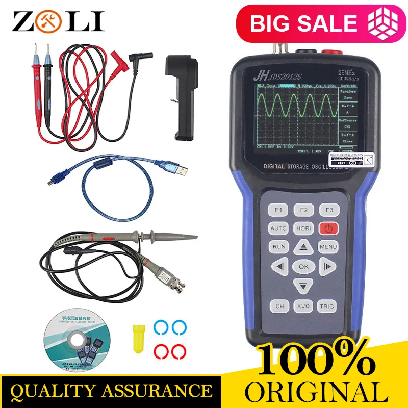 

2018 JDS2012S 4000 Counts Digital Multimeter 25MHz 200MSa/s Professional JDS2012S Handheld Digital Oscilloscope JDS2012S