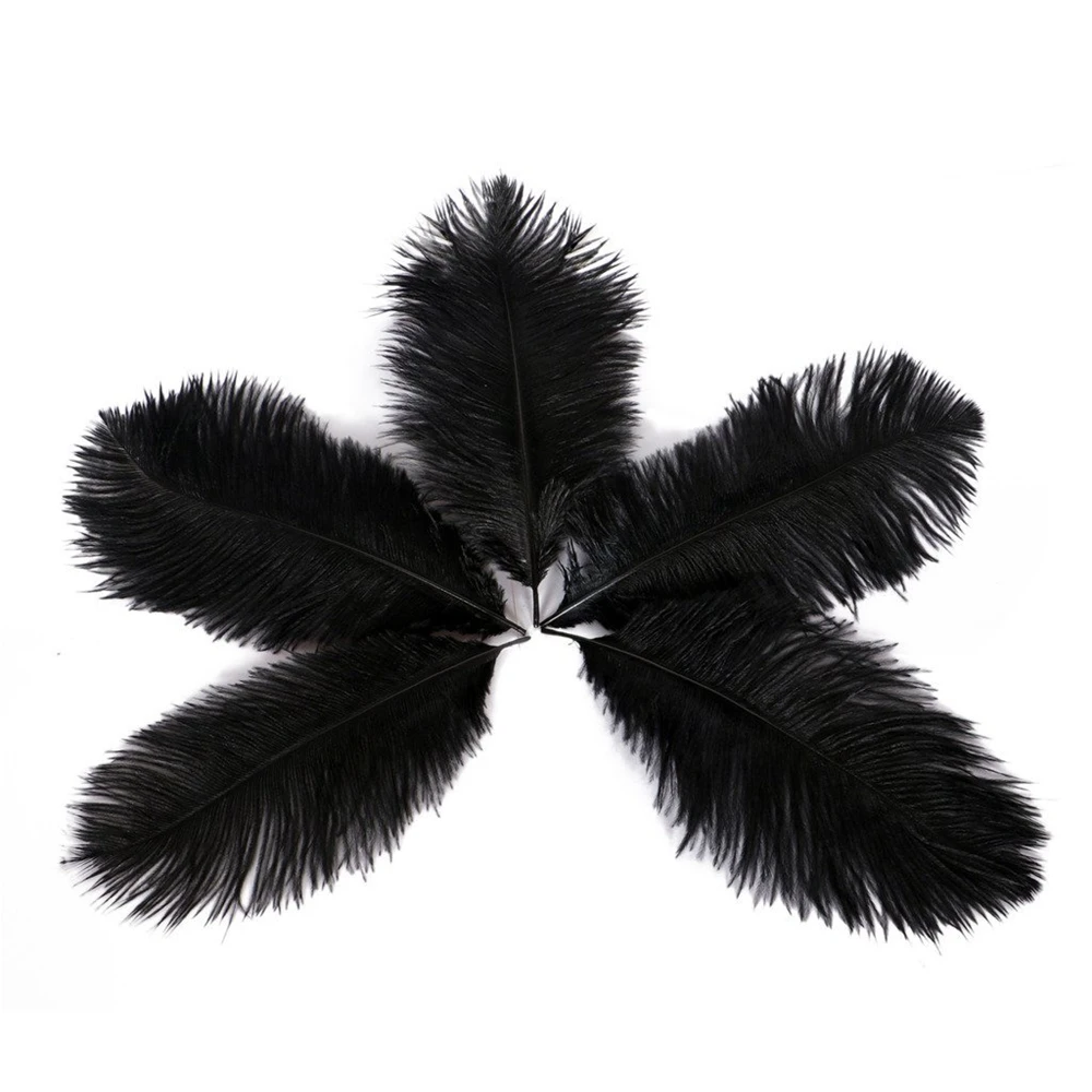 

Beautiful black ostrich feathers High Quality 8-10 inches/20-25 cm for Party/wedding Decoration