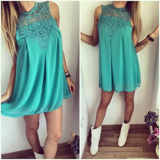 Summer Patchwork Lace Bodycon font b Dresses b font font b Women b font Sleeveless font