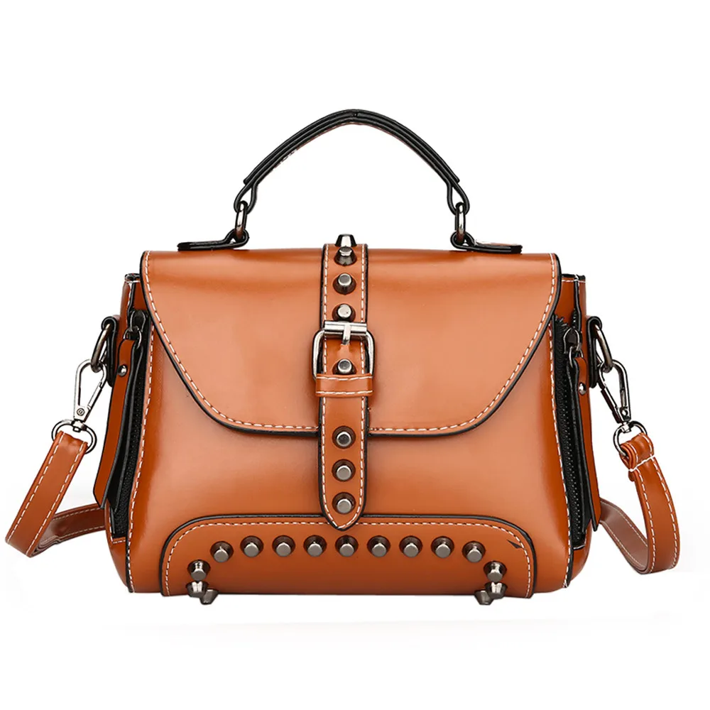 Женская винтажная сумка через плечо с шипами, высокое качество, женская сумка через плечо, кожаные сумки, PU сумка на плечо G3088