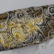 148*50 см Пейсли металлическая парча ткань для одежды платье костюм фестиваль украшения