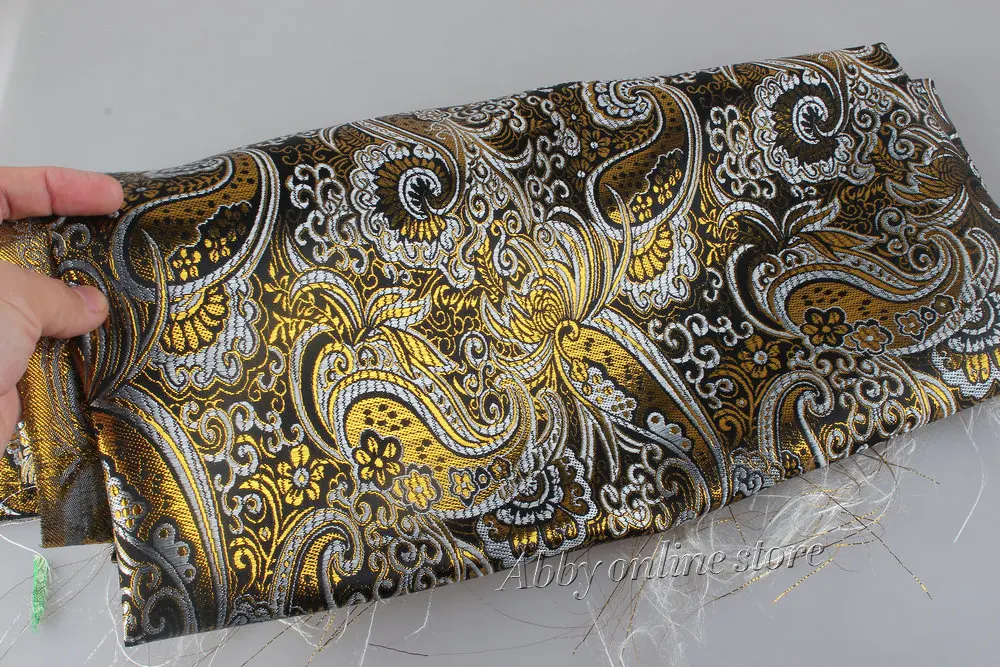 

148*50cm Paisley Metallic Brocade Fabric for Clothing Dress Costume Festival Decoration