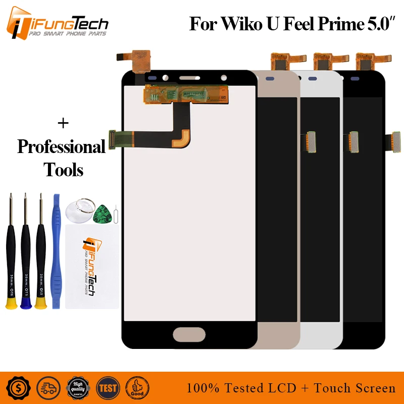 

For Wiko U Feel Prime LCD Display+Touch Screen Digitizer for wiko u feel prime lcd touch screen